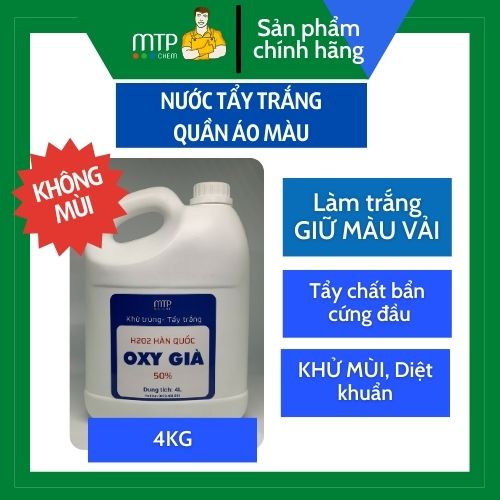 OXY 50%, tinh khiết, không mùi - Tẩy trắng vải
