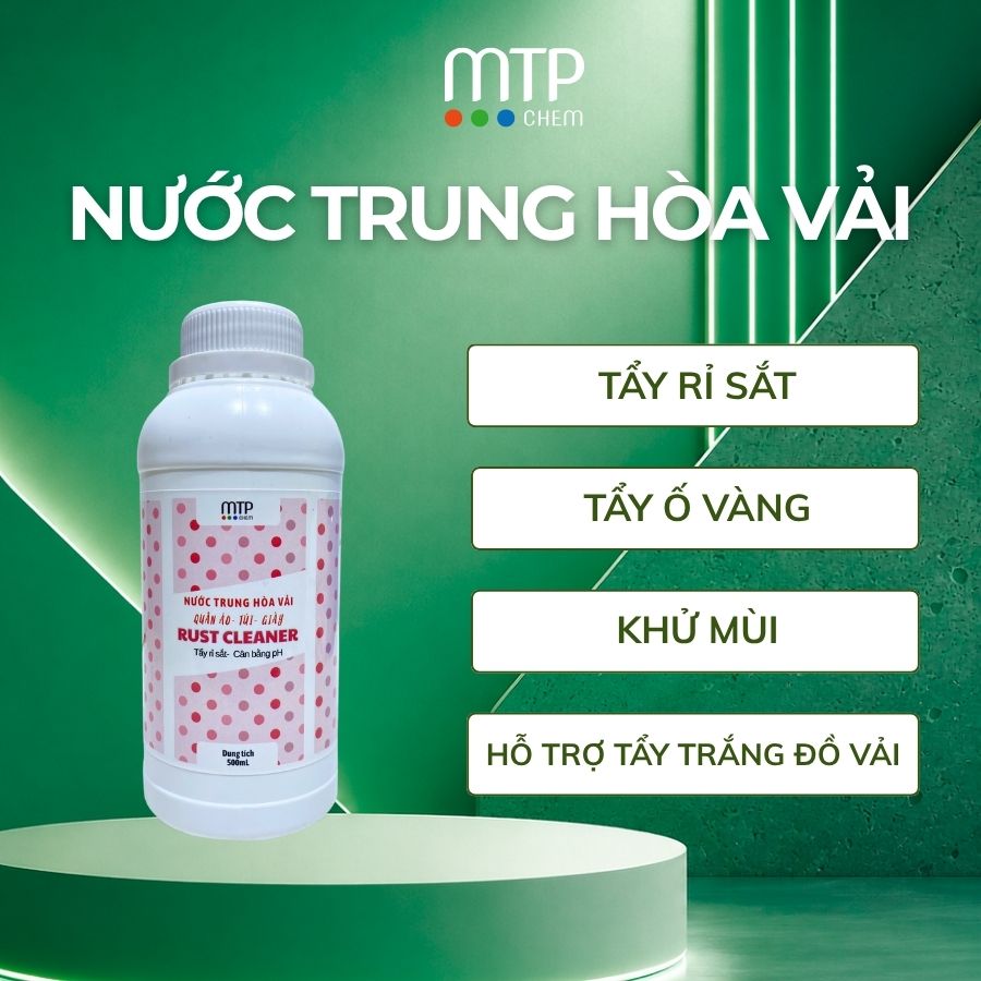 Tẩy rỉ sét Vết Ố trên vải > Tẩy ố vàng trên giày> Trung hòa vải, chai 500ml