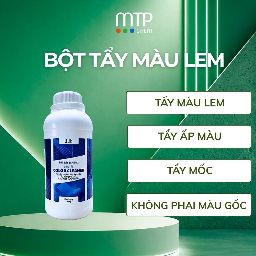 Tẩy quần áo bị lem màu, tẩy quần áo bị ấp màu MTPChem 500ml